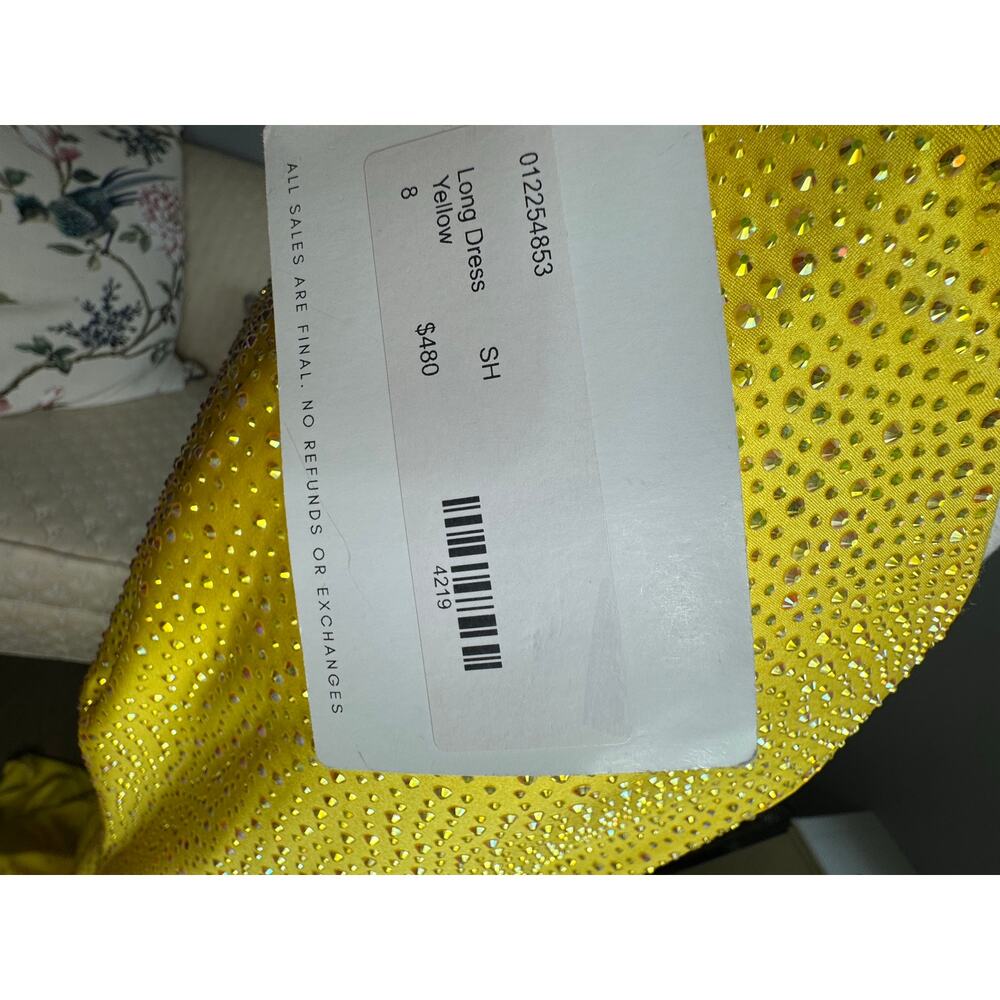 Sherri Hill Golden Hour Crystal One-Shoulder Gown NWT Size 8 | $480 MSRP | TLC - Picture 8 of 15
